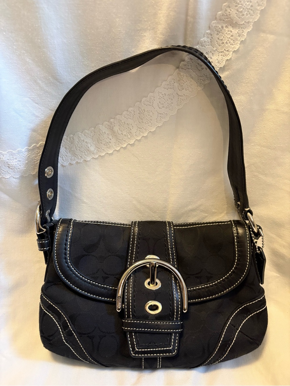 Vintage Coach SoHo Mini Black Jacquard, style 10296